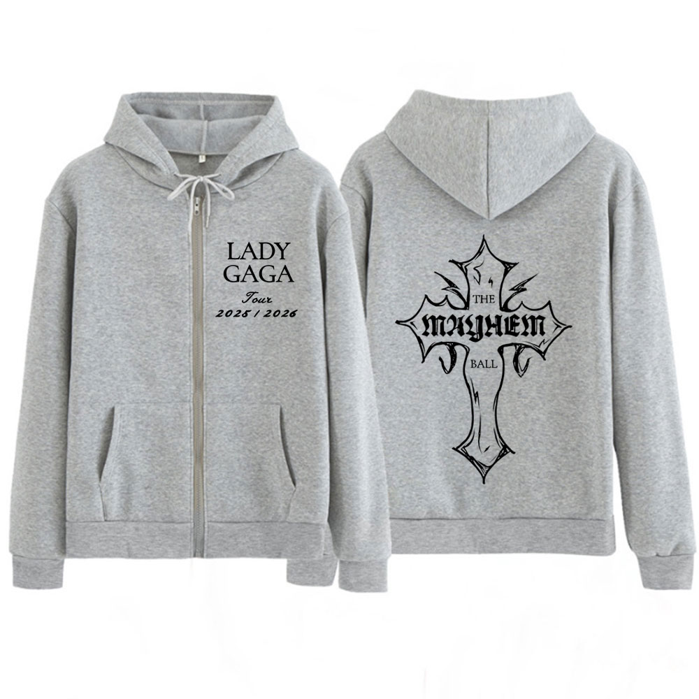 Lady Gaga The Mayhem Ball Tour 2025 Zipper Hoodie Men Women