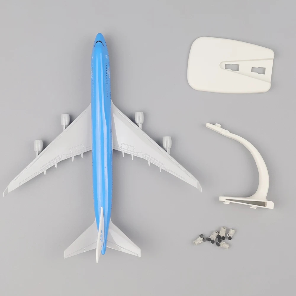 747 Airplane Models Toys 20CM Scale KLM Dutch Alloy Diecast