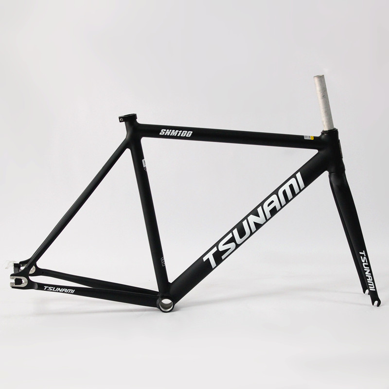 津波 SNM100 フレームセット 700C アルミ固定ギアフレームとフォーク