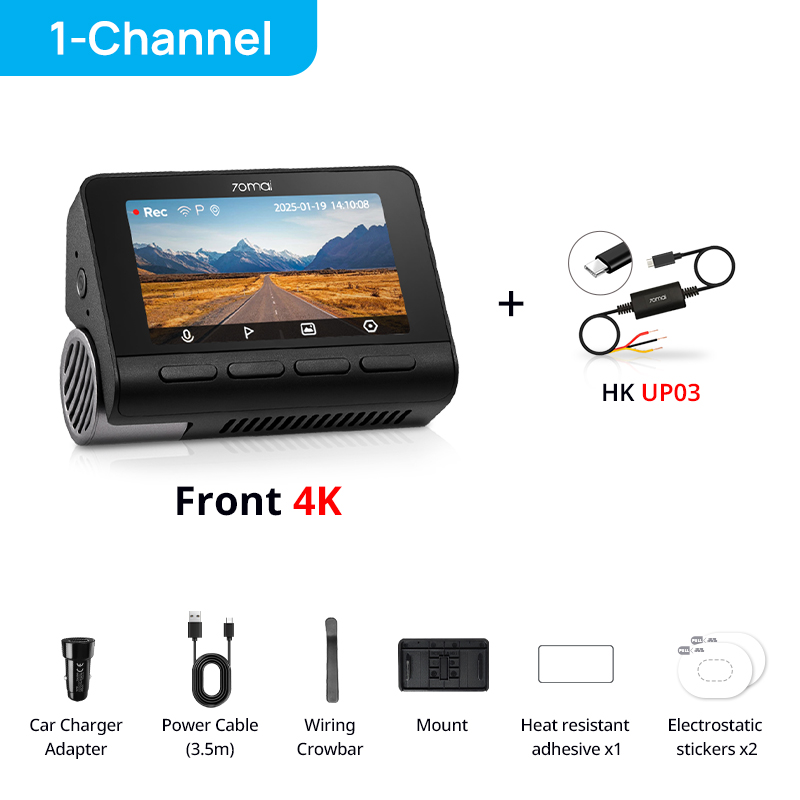 70mai 4K ダッシュカム A800SE スーパーキャパシタ車 DVR サポート