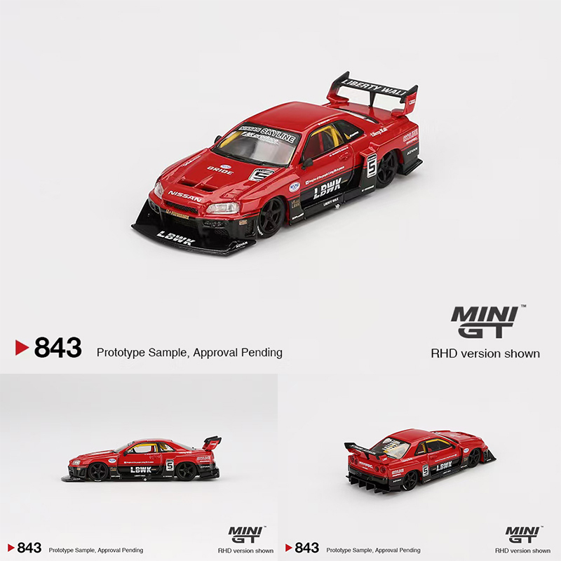 MINIGT 843 1:64 LBWK ER34 Super Silhouette Skyline Diecast Diorama