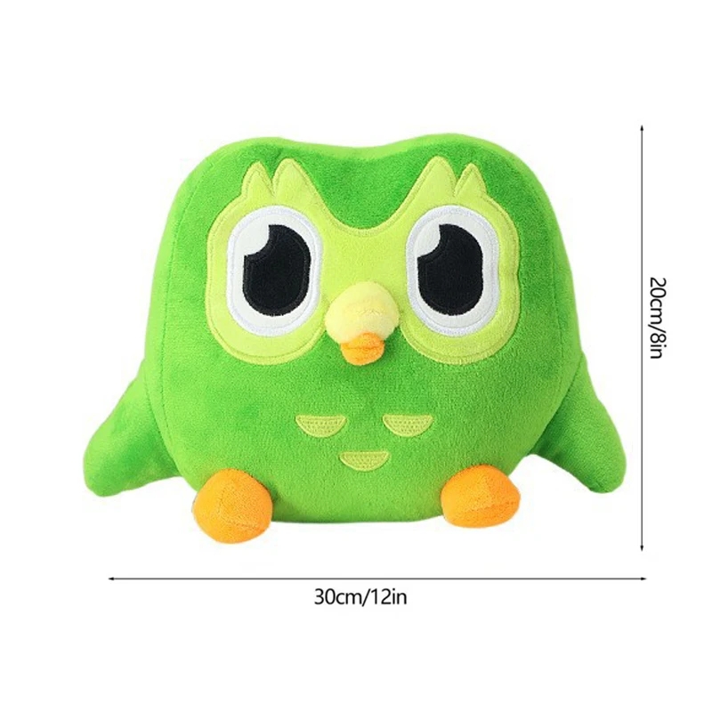 Green Duolingo Owl Plush Toy Duo Plushie Of Duo The Owl Cartoon