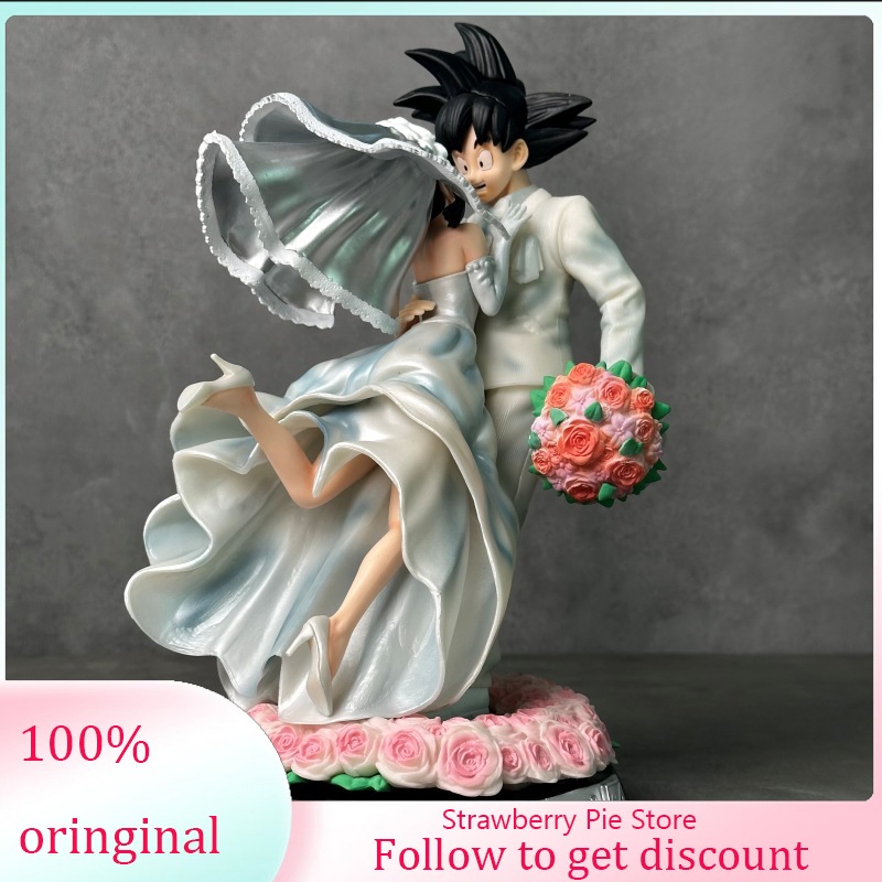 Dragon Ball Z Son Goku Figure Chichi Wedding Version 31cm Pvc