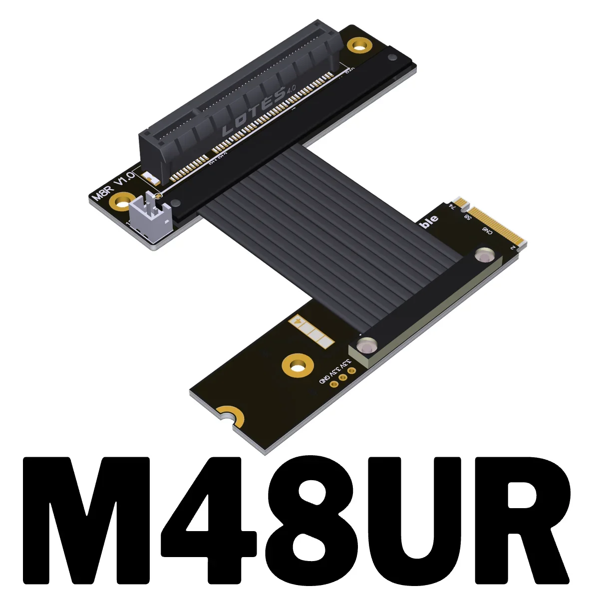 ADT-Link-M.2 nvme-pci-express 4.0x8ライザーケーブル、オス-メス