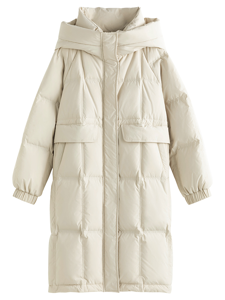 Ziqiao 176〜203.7グラム充填容量ホワイトダックダウンジャケット女性