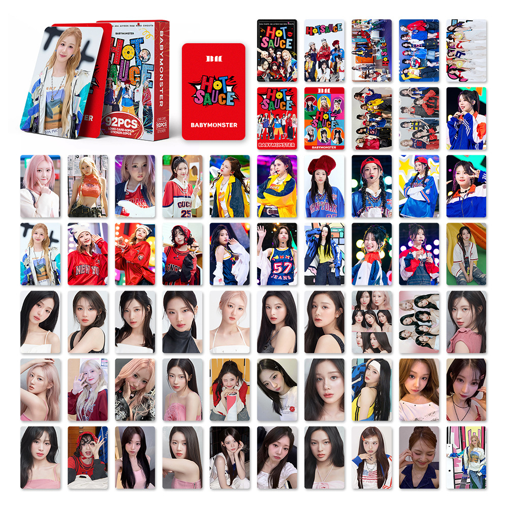 Kpop BABYMONSTER Hot SAUCE MERCH DROP tarjeta en caja 92 unids/set