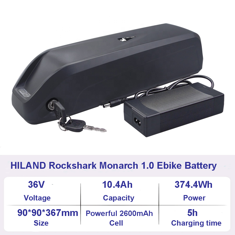 Hiland-Rockshark-電動自転車バッテリー,36v,48v,7.8ah,10.4ah,monarch