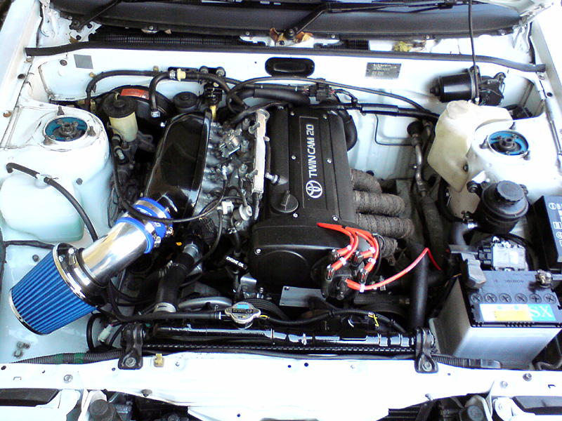 インダクションボックスの装着 – AE86に5バルブ4A-Gを載せてみる