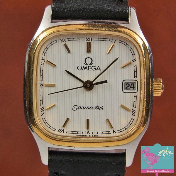 オメガ シーマスター スクエア レディース コンビカラー クォーツ 電池