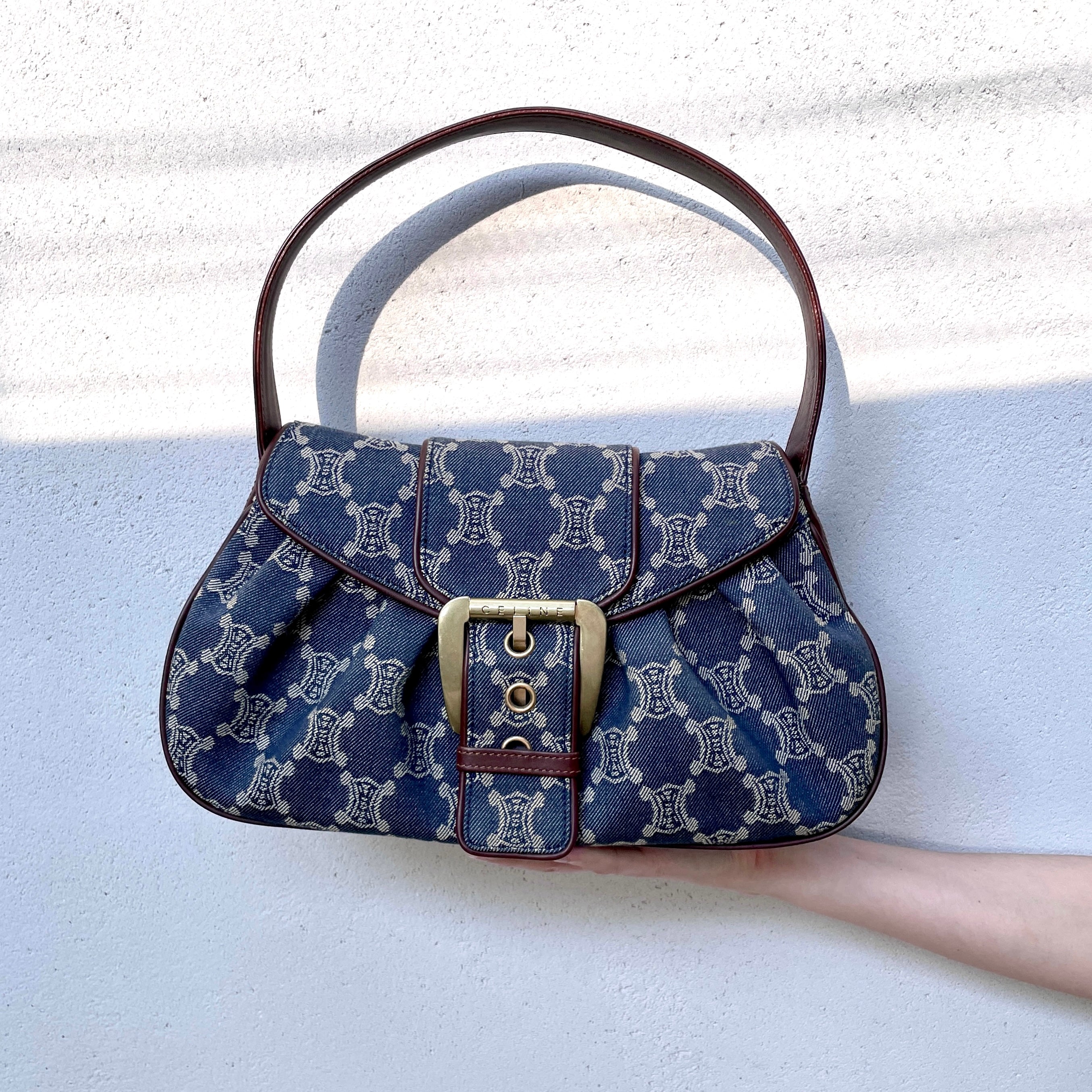 CELINE Macadam Denim One-Shoulder Bag – Afar Vintage