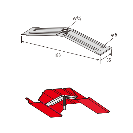 サワタ 赤とんぼII QLデッキ用 吊元金具 【250個入】 SAWATA | あ