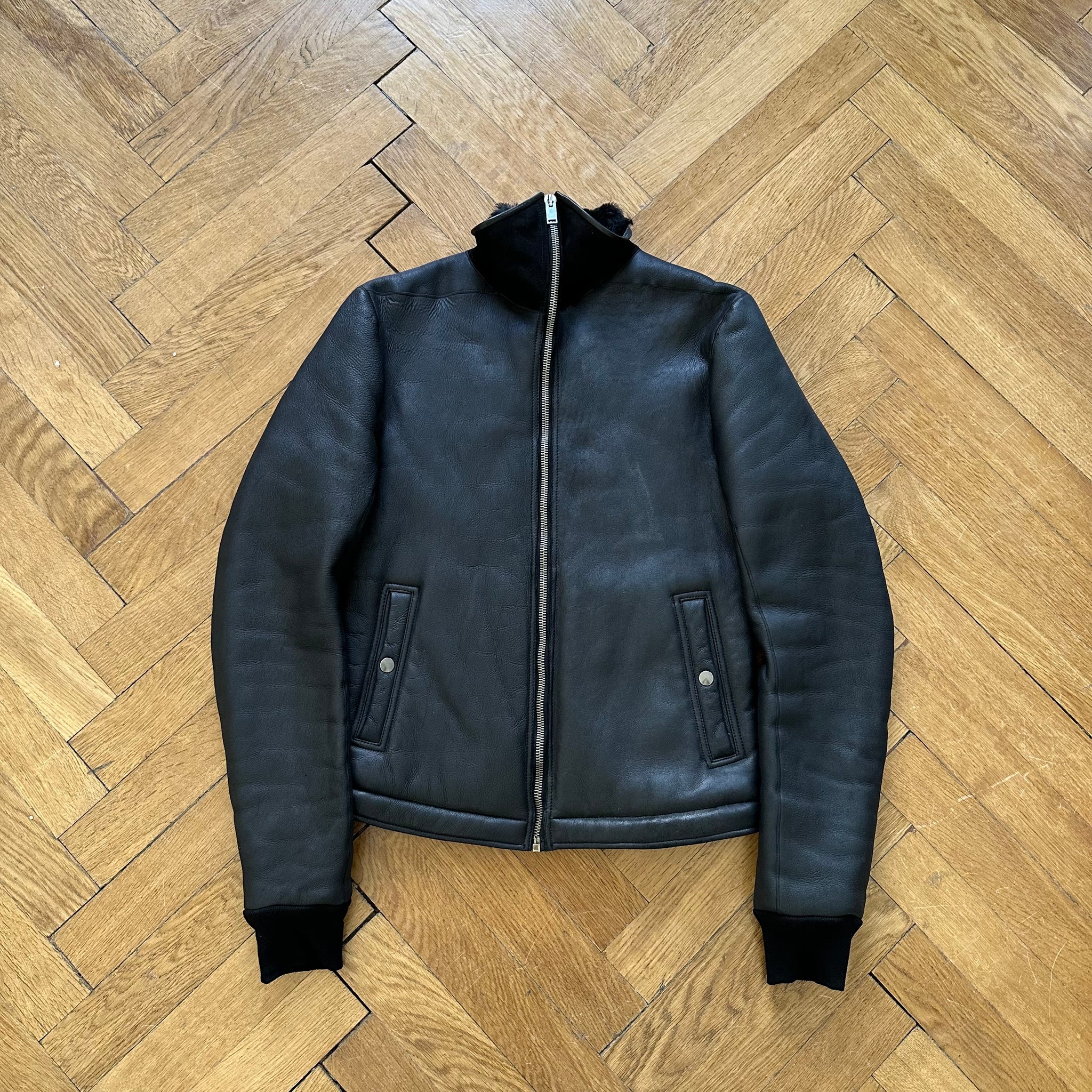 Rick Owens FW13 Shearling Intarsia Jacket - Ākaibu Store