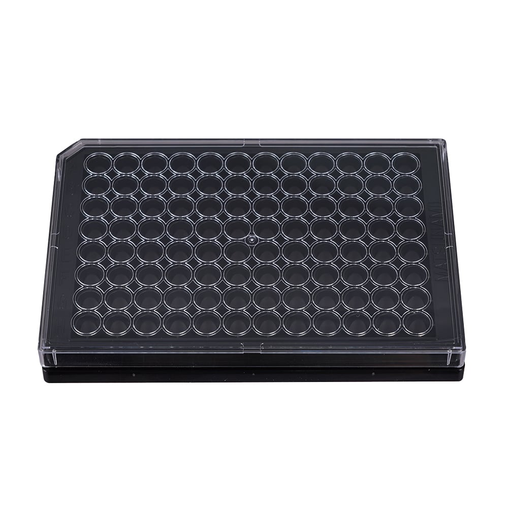 66-0024-05 96ウェルガラスボトムプレート ノンコート 1箱（10枚入