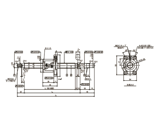 69-0541-93 日本精工（NSK） 標準ボールねじ（軸端完成品) 小型機器用
