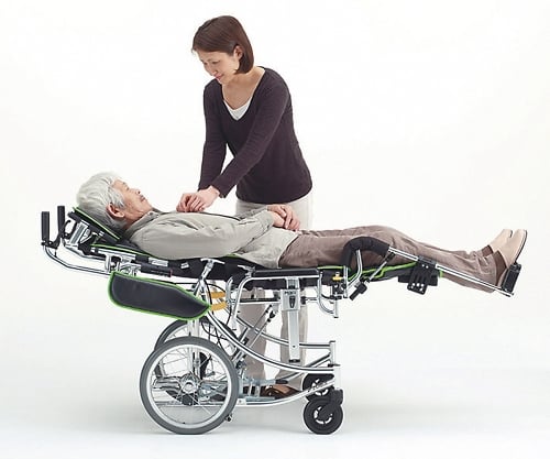 8-9243-01 座面昇降型リクライニング車椅子（アルミ製） NEXTROLLER_sp