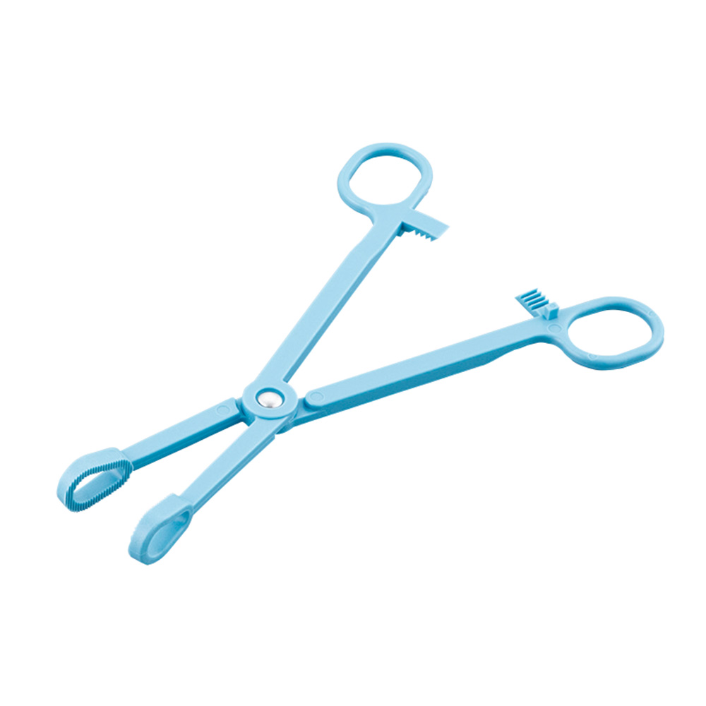 0-7446-02 プラスチック消毒鉗子 ブルー 185mm 【AXEL】 アズワン
