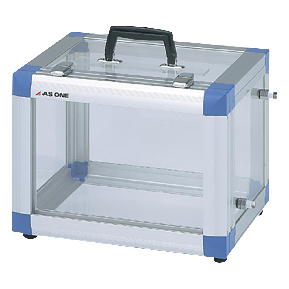 1-2987-01 ポータブルデシケータ 静電仕様・ガス置換 412×320×350mm