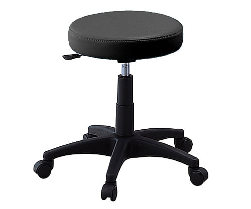 2-8029-01 ラウンドチェアDX ブラック GS010-VBK 【AXEL】 アズワン