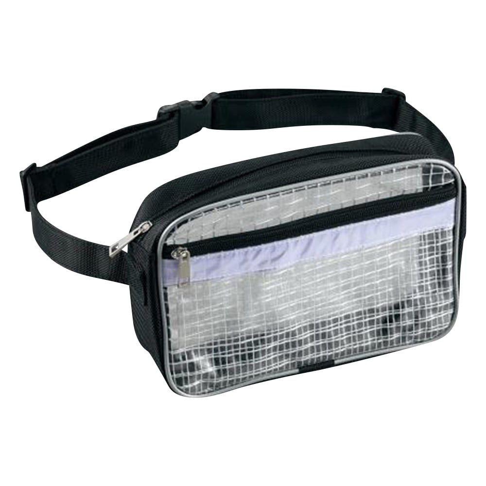 3-1737-02 アズピュアPVCクリアバッグ ウエストポーチ KCIC-1461