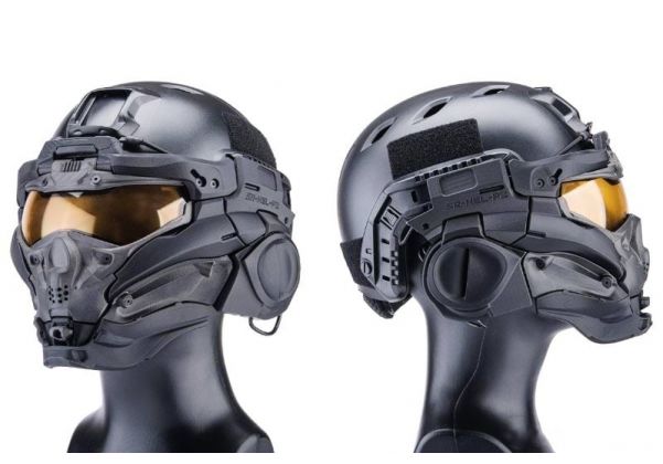 SRU タクティカル ヘルメット キット (タイプ II、ブラック) - AIRSOFT