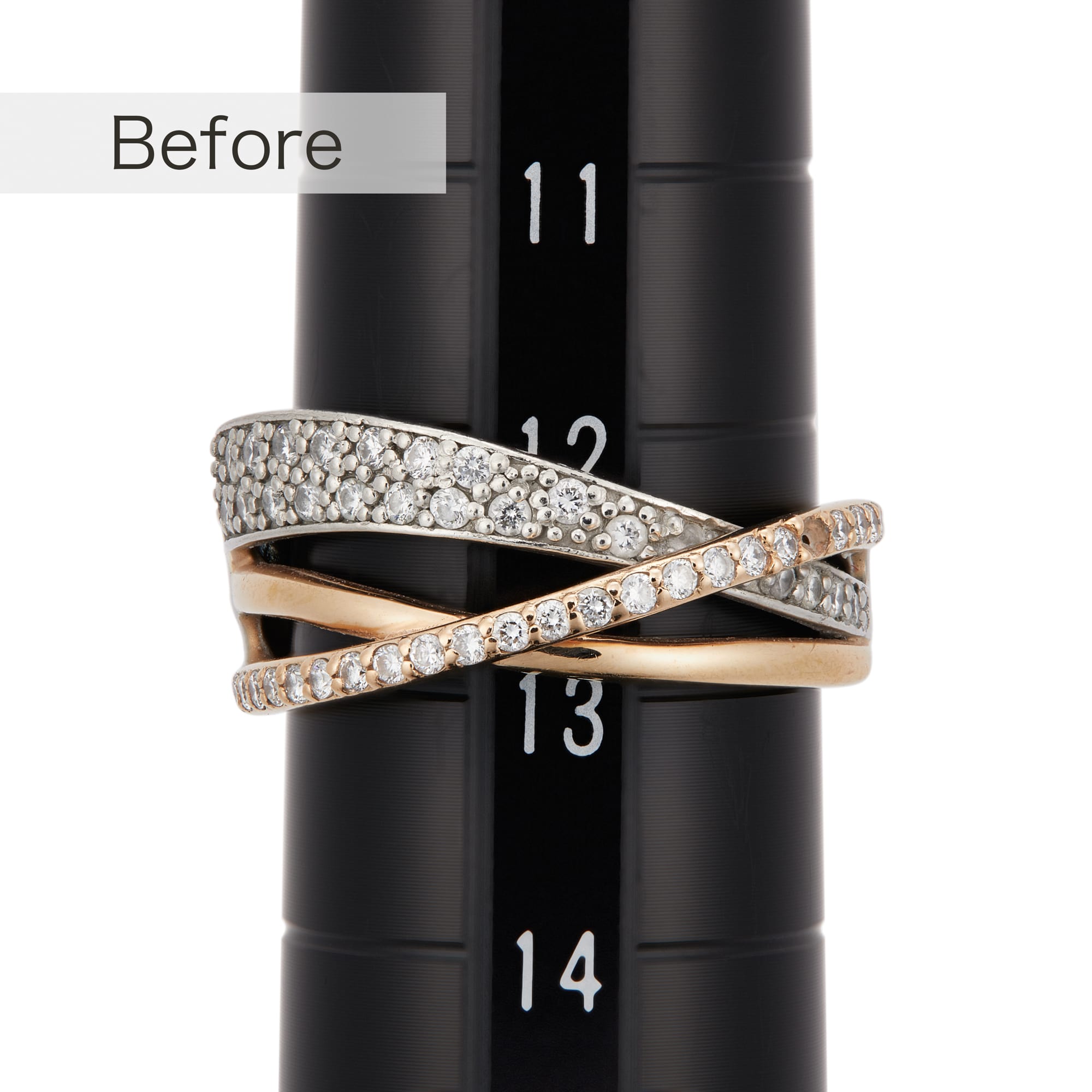 ハーフエタニティリングのサイズ直し｜【ajour】ジュエリーリフォーム