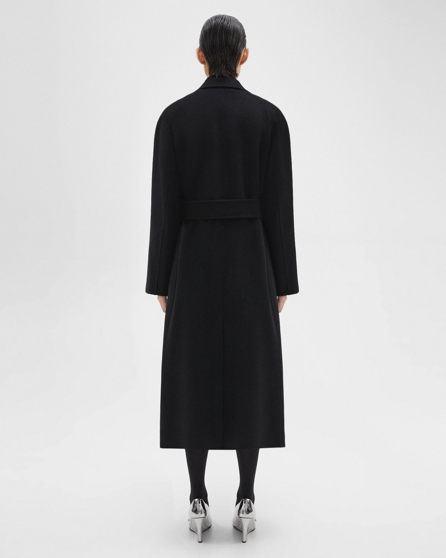 Double-Face Wool-Cashmere Belted Coat | Theory
