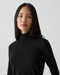 Turtleneck Sweater in Regal Wool in Black | Women's Fine Merino