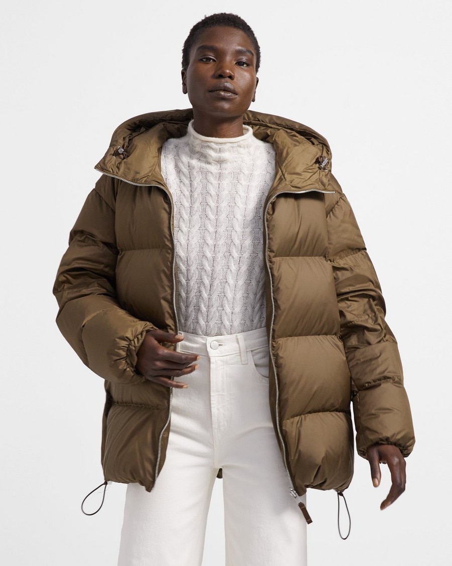 Theory Official Site | Reversible Puffer Jacket in Quilted Poly