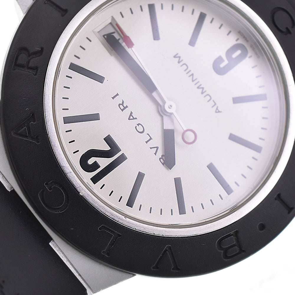 BVLGARI aluminum AL38A Date Silver Dial Automatic Men's Watch N