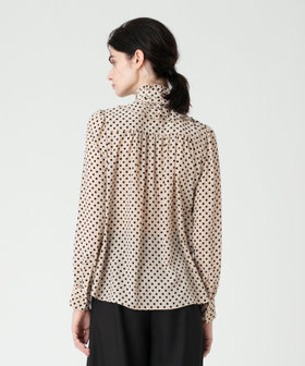 LOULOU WILLOUGHBY】デシンドットフリルボウタイブラウス|allureville