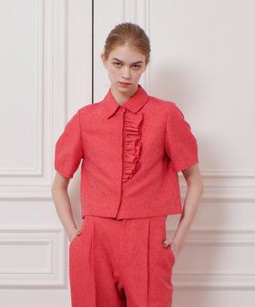 LOULOU WILLOUGHBY】グログランフリルブラウス|allureville OFFICIAL