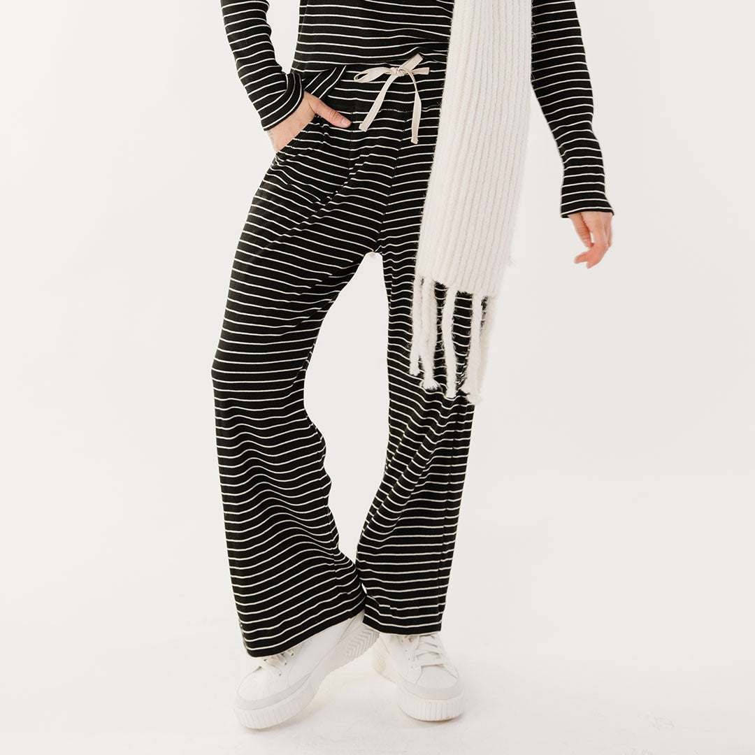 Lounge Pants, Black and White Stripe - Albion Fit