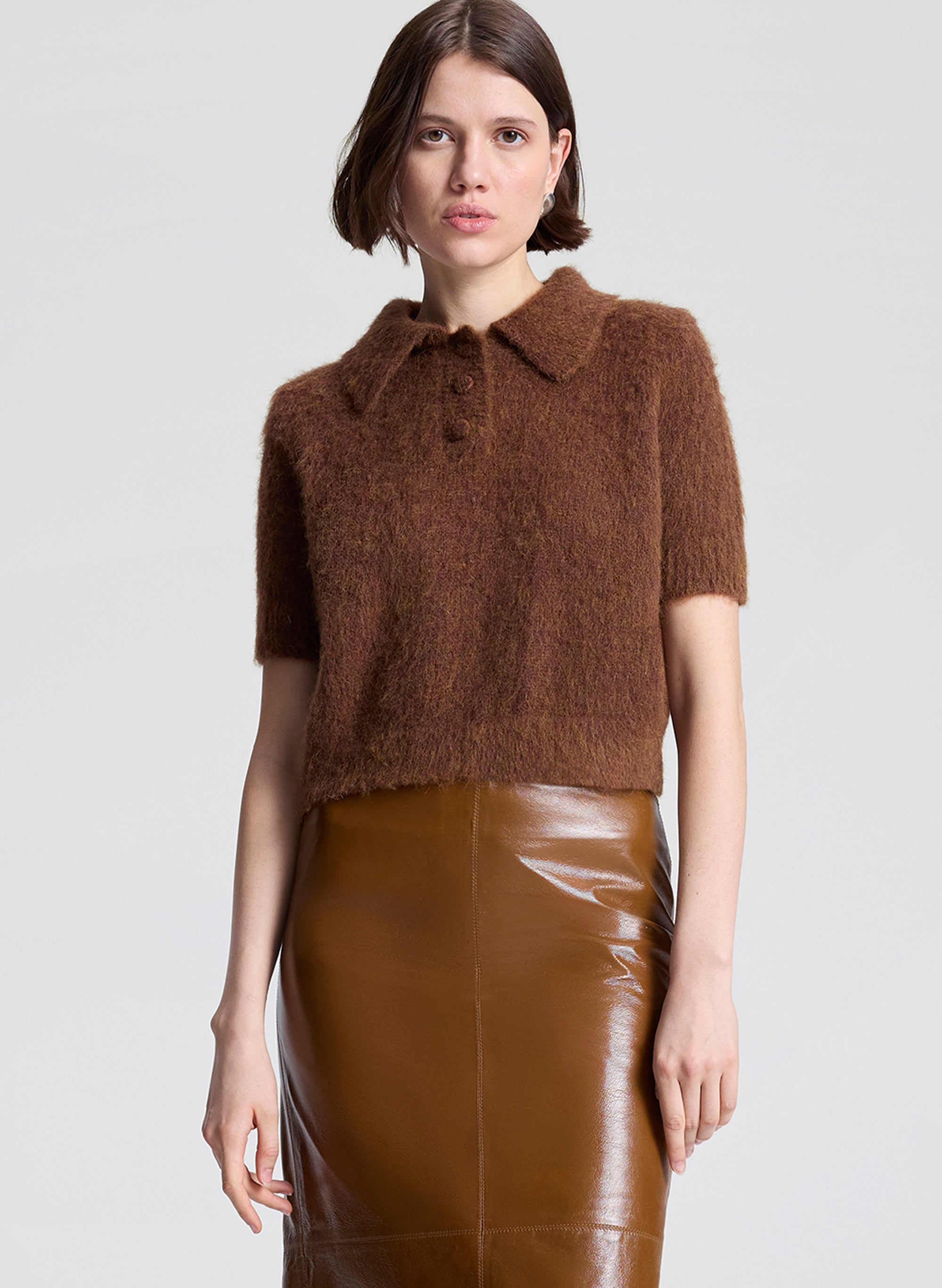 Gio Brushed Alpaca Polo Top