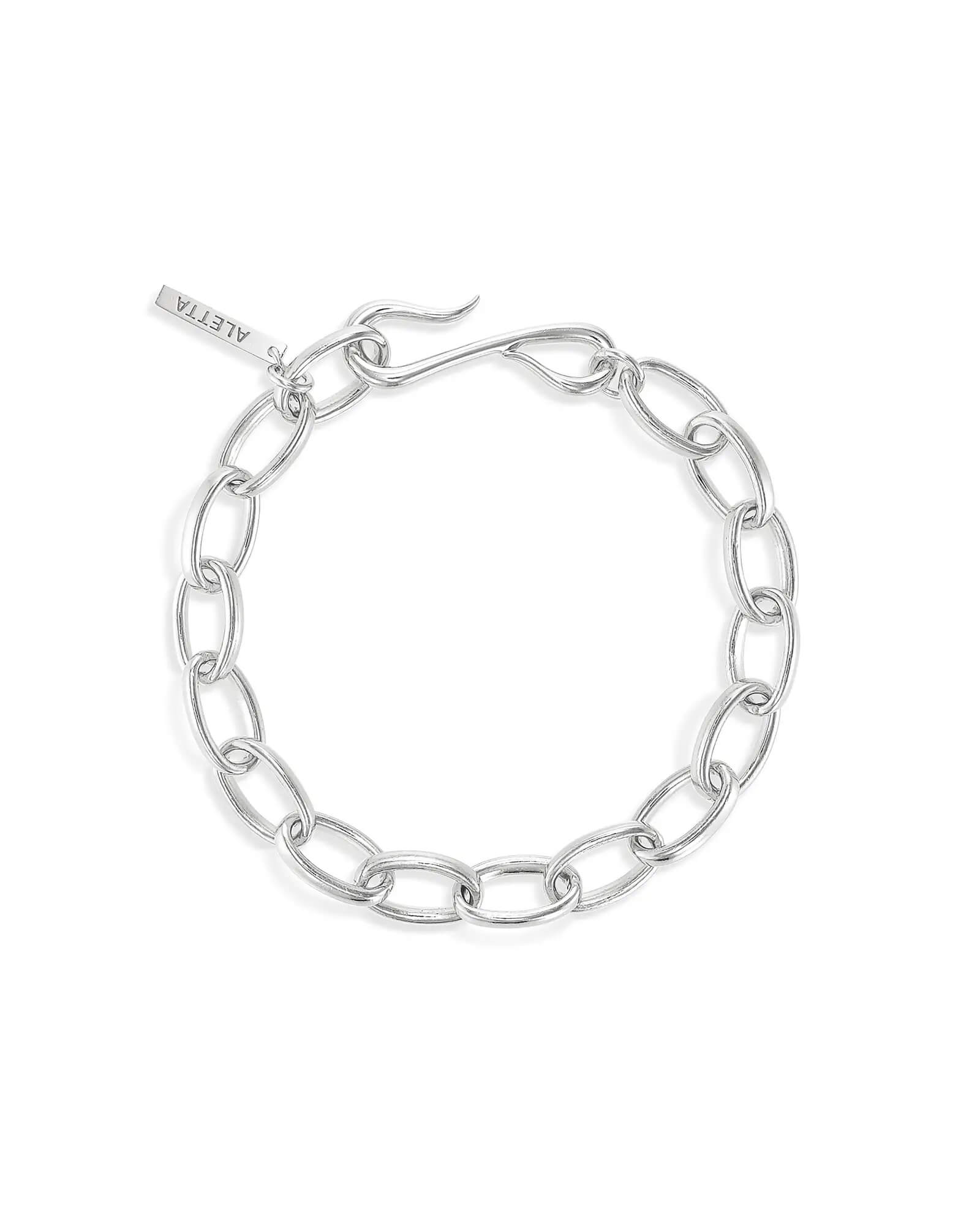 オーバルチェーンブレスレット | 重厚感のある大ぶりシルバー925