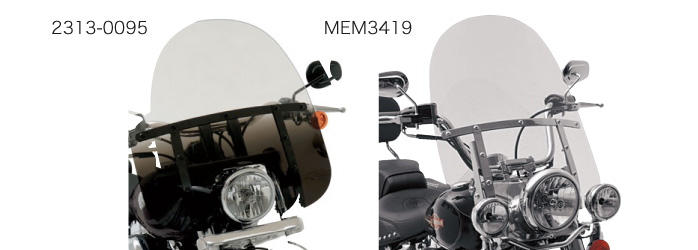 メンフィスシェイド スリム・ファット ウインドシールドP11│ハーレー