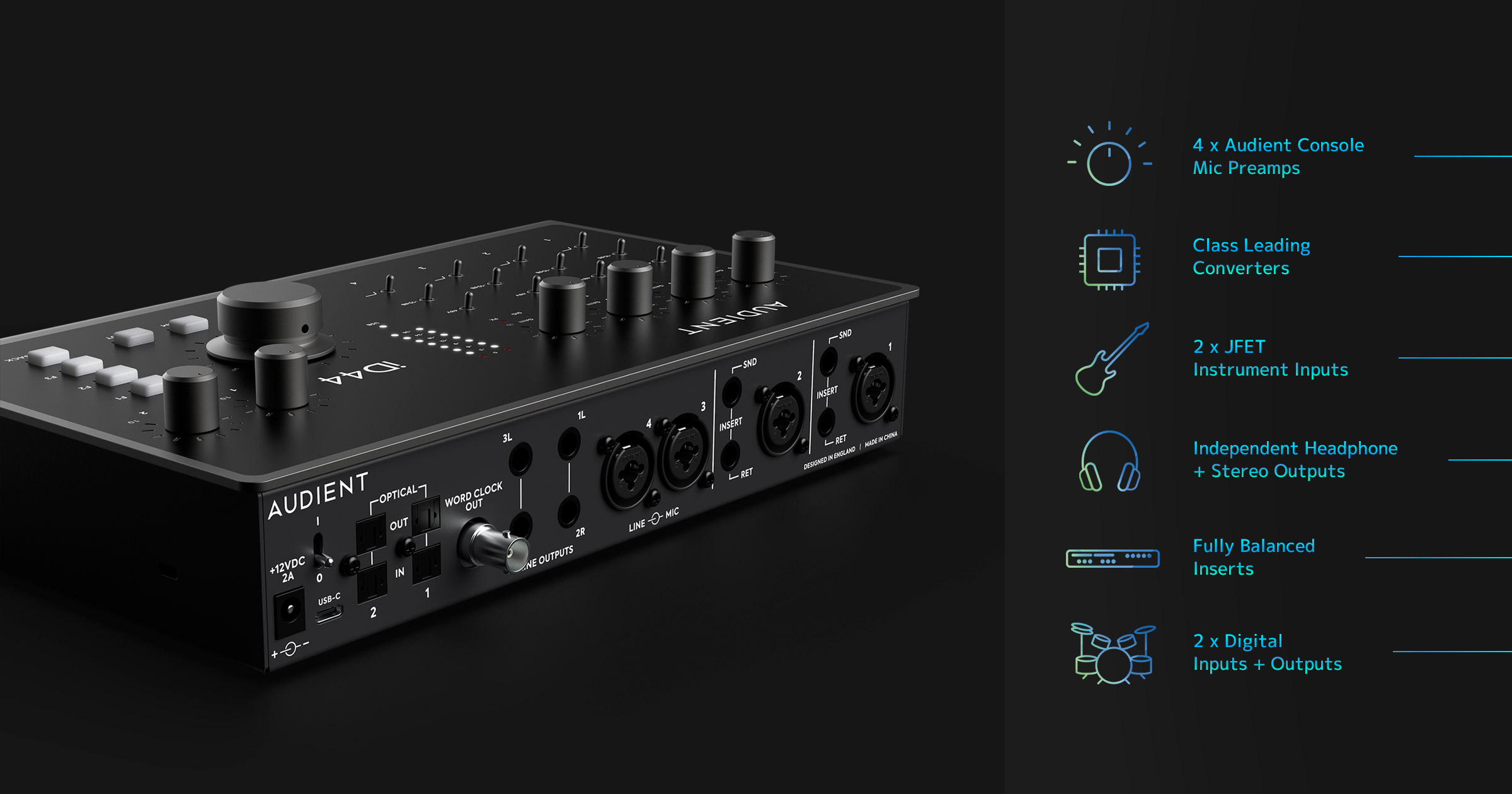AUDIENT | iD44mkⅡ | USB オーディオ・インターフェイス | 製品情報