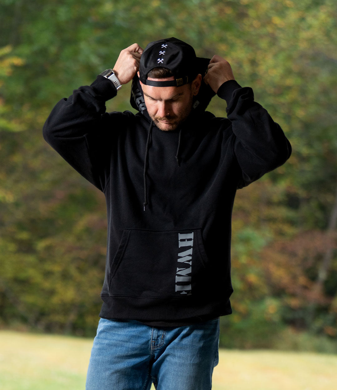 Relaxed Hoodie // Stencil HWMF – All American Roughneck