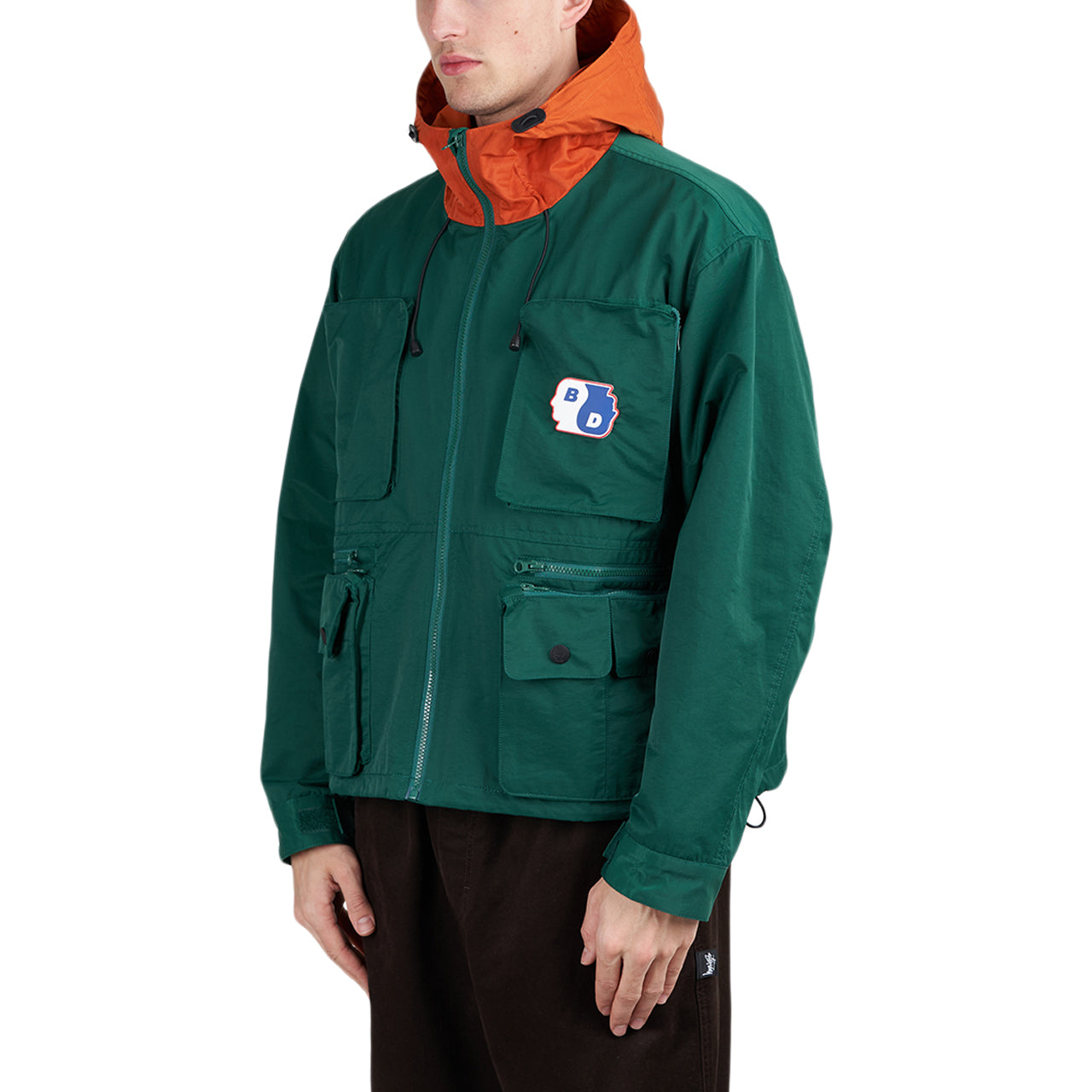 Brain Dead Cropped Hunting Jacket (Green / Orange) F22O20002262