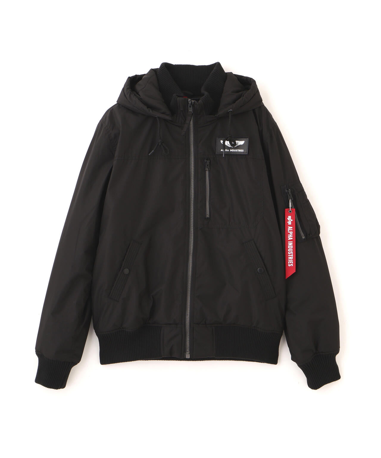 HOODED RIB FLIGHT JACKET ｜アルファ インダストリーズ
