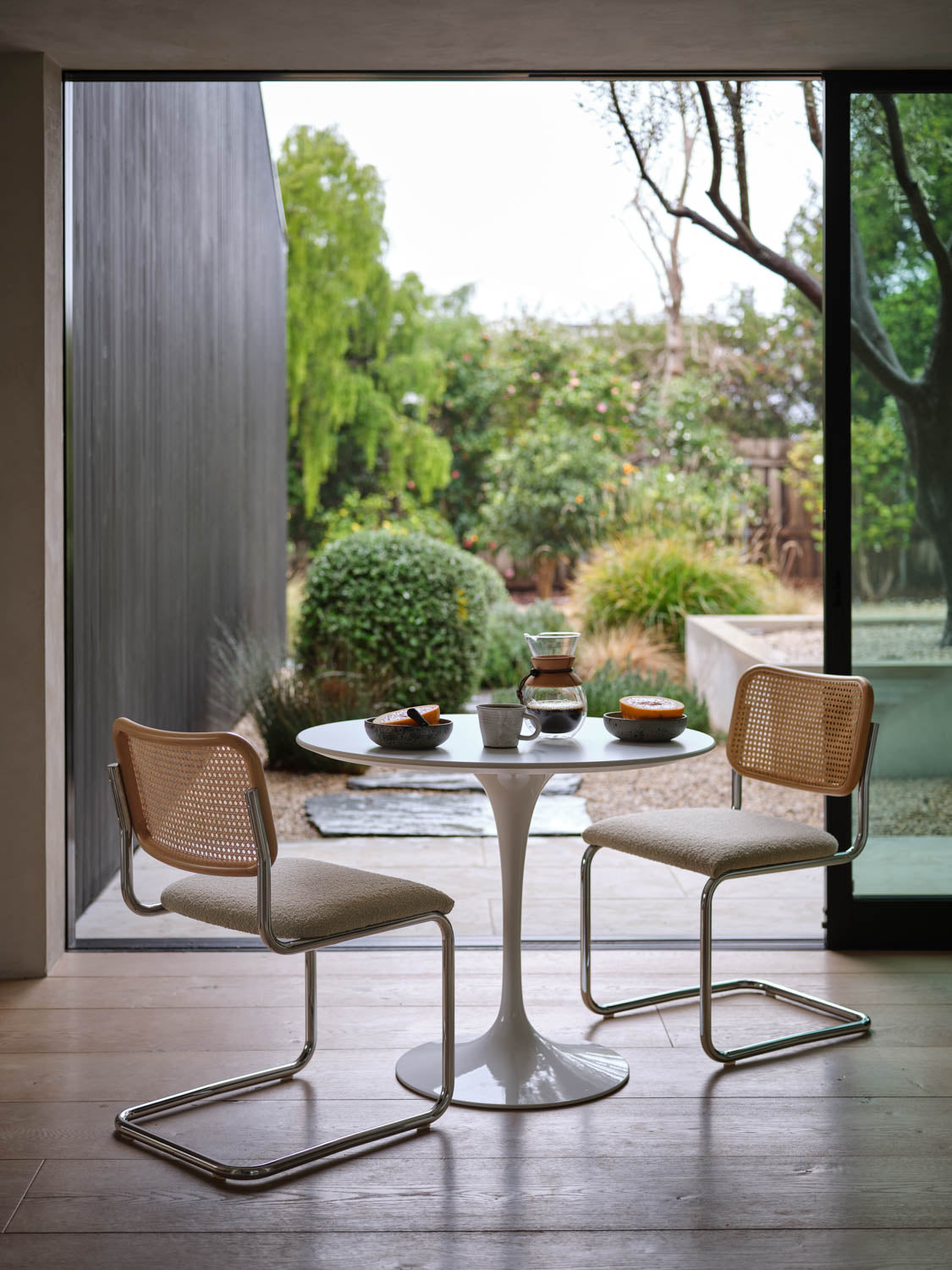 Cesca™ Chair - Armless with Upholstered Seat & Cane Back – Alteriors
