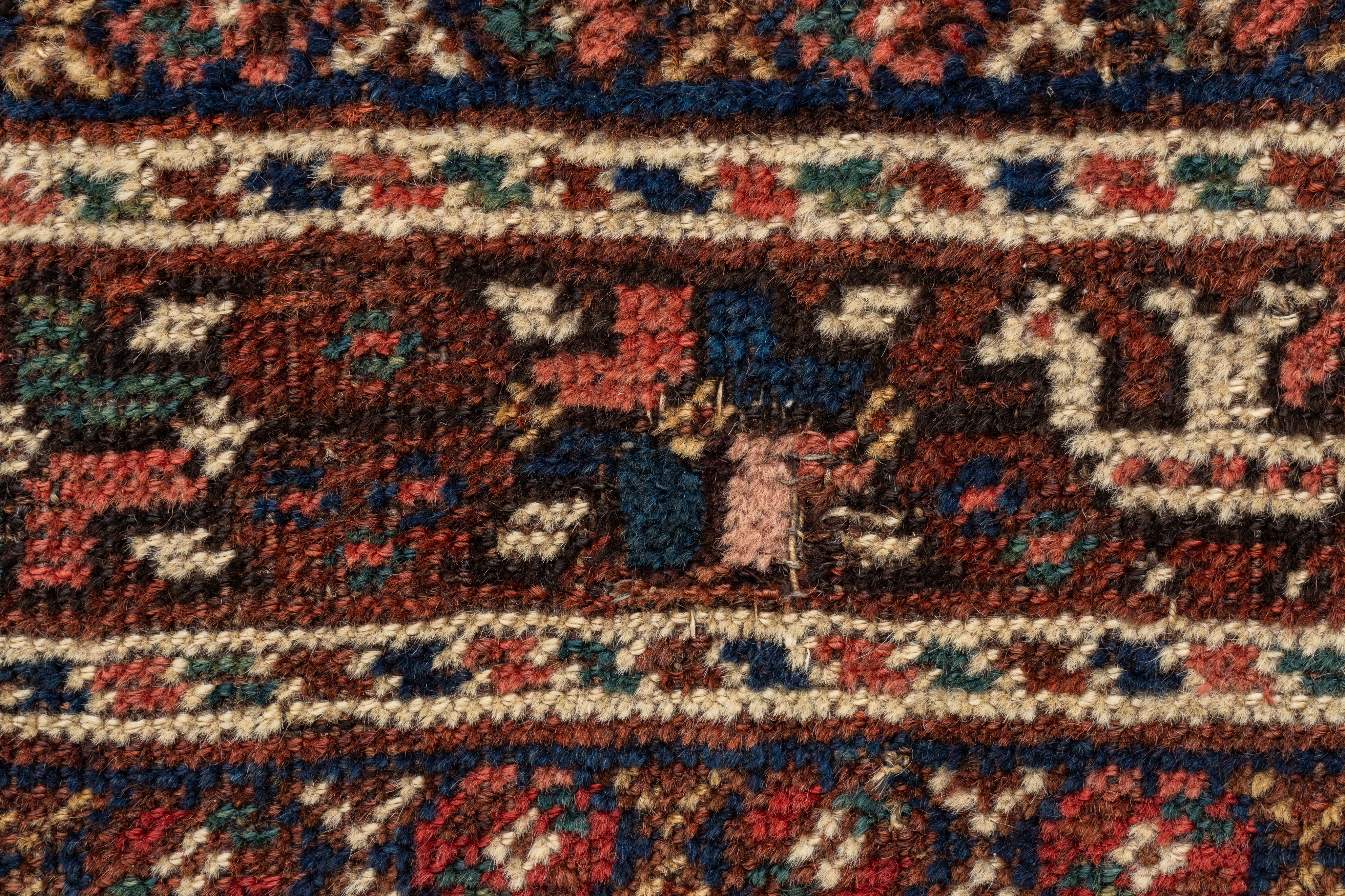 イラン産 1930年代 トライバルラグ】ペルシャ絨毯-ヴィンテージラグ