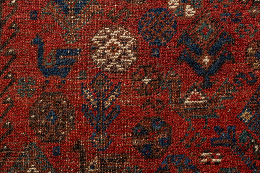 イラン産 1930年代 トライバルラグ】ペルシャ絨毯-ヴィンテージラグ