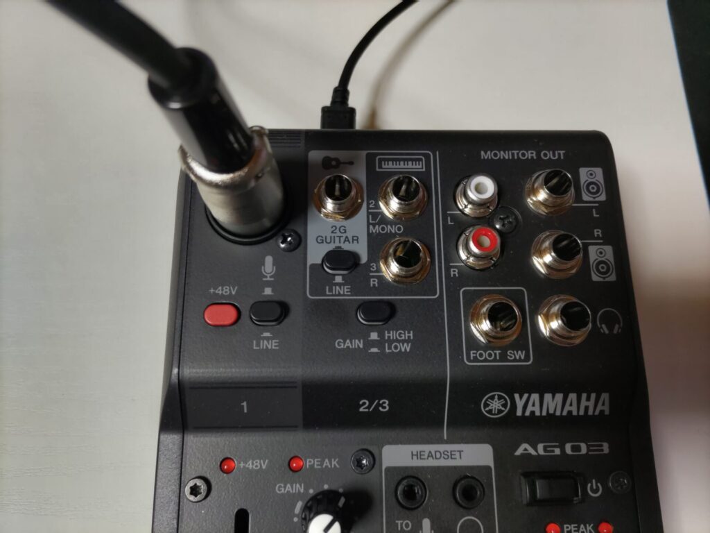 オーディオテクニカのマイクAT2020とYAMAHAのオーディオ