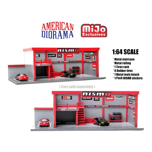 AD-76530MJ 1:64 Garage Diorama (AutoWorld Licensed Advan Yokohama