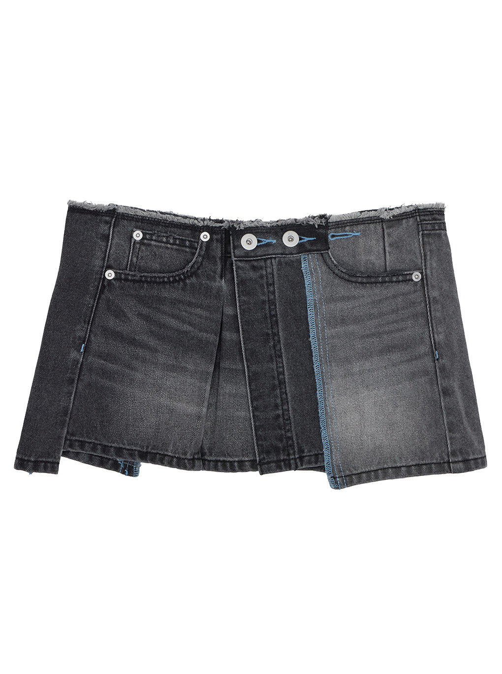 NEON STITCH REMAKE DENIM BELT