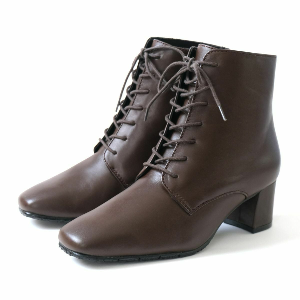 レースアップ 編み上げ ショートブーツ本革 レディース | 《公式