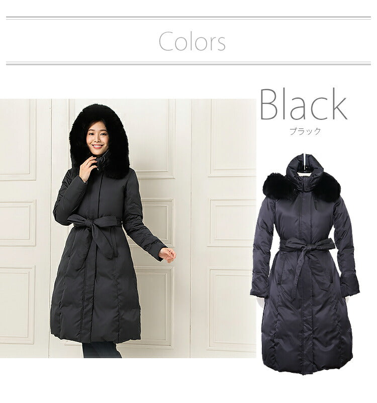 アミアンハウス] フォックスファー付き-ダウンコート582931