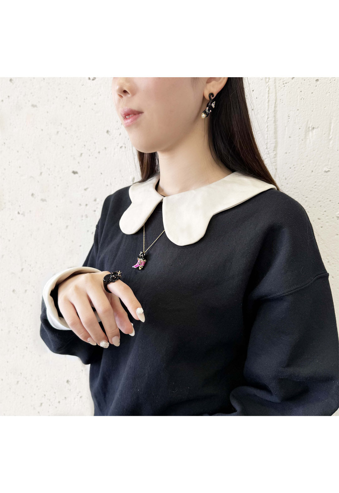 アナ スイ（ANNA SUI）黒猫モチーフ リング | ねこ 猫 ギフト