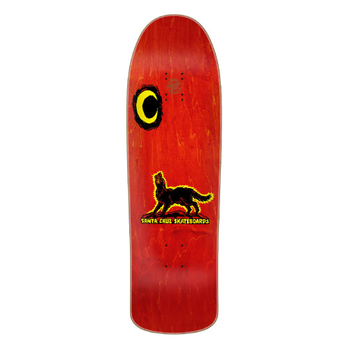 Santa Cruz Kendall Wolf Shaped Skateboard Deck 9.28