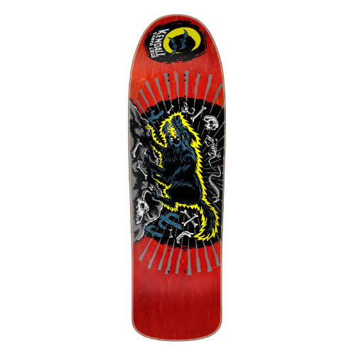Santa Cruz Kendall Wolf Shaped Skateboard Deck 9.28